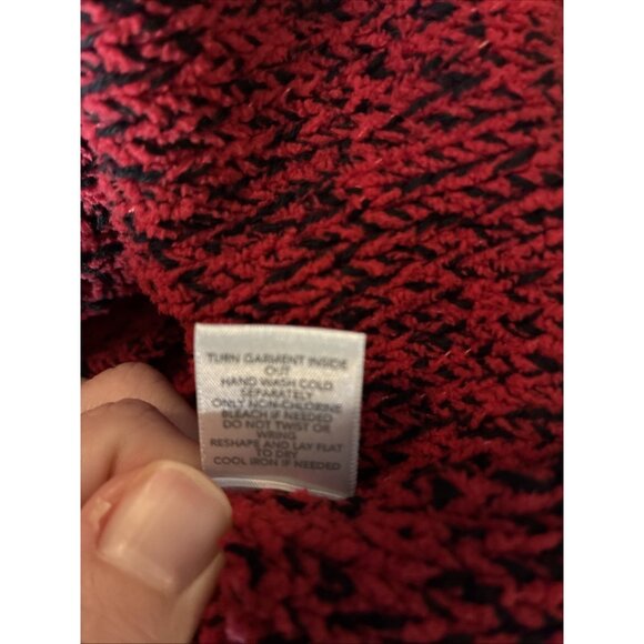 Christopher & Banks Womens S Red Marled Cable Knit Turtleneck Sweater Pullover - Picture 7 of 7